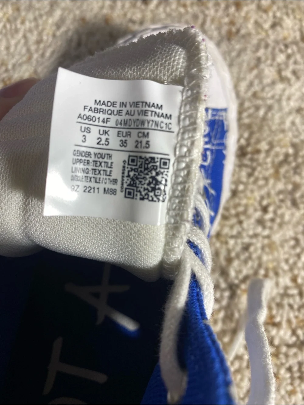 Converse Kids Blue High-Top Sneakers with White Accents